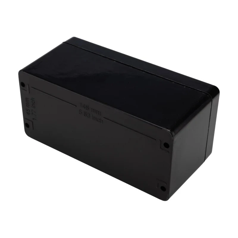 RS PRO Black Fibreglass Reinforced Polyester Junction Box, IP66, ATEX IECEx Certified, 160mm x 75mm x 75mm 144-4454