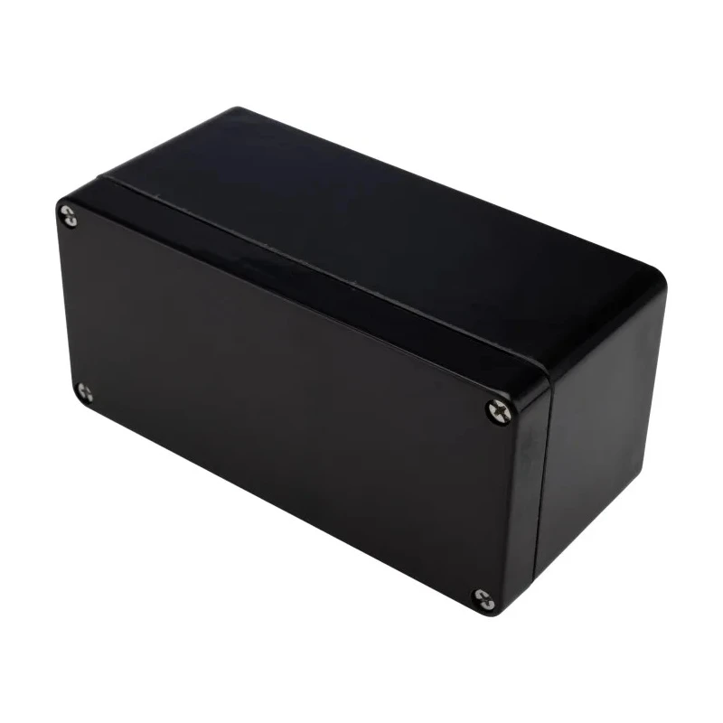 RS PRO Black Fibreglass Reinforced Polyester Junction Box, IP66, ATEX IECEx Certified, 160mm x 75mm x 75mm 144-4454