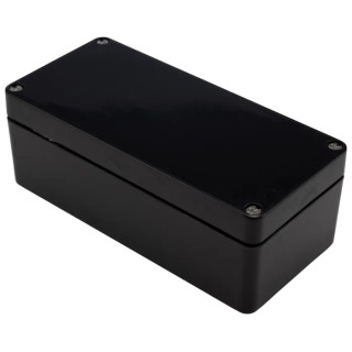 RS PRO Black Fibreglass Reinforced Polyester Junction Box IP66 IECEx ATEX 160mm x 75mm x 55mm 144-4453