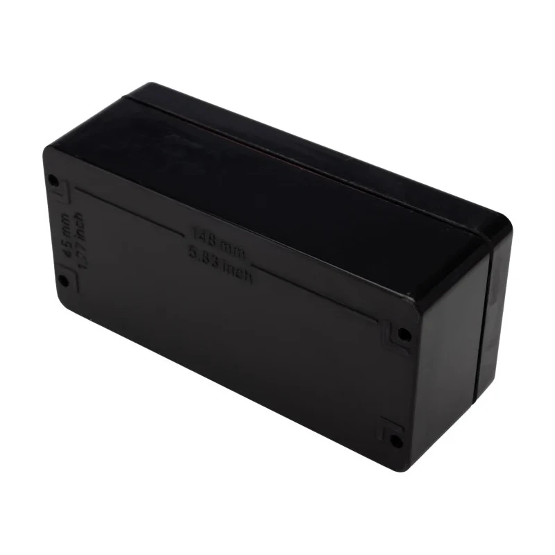 RS PRO Black Fibreglass Reinforced Polyester Junction Box IP66 IECEx ATEX 160mm x 75mm x 55mm 144-4453