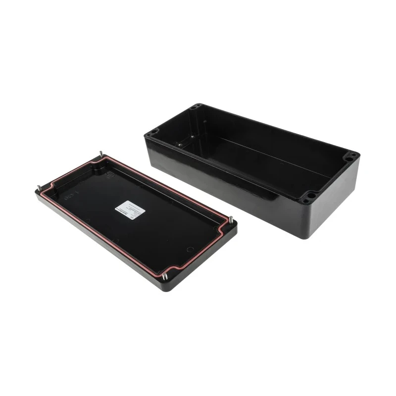 RS PRO Black Fibreglass Reinforced Polyester Junction Box IP66 ATEX IECEx 360mm x 160mm x 90mm 144-4460