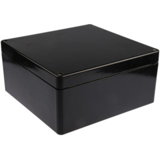 RS PRO Black Fibreglass Reinforced Polyester Junction Box IP66 IECEx ATEX 255 mm x 250 mm x 120 mm 144-4458