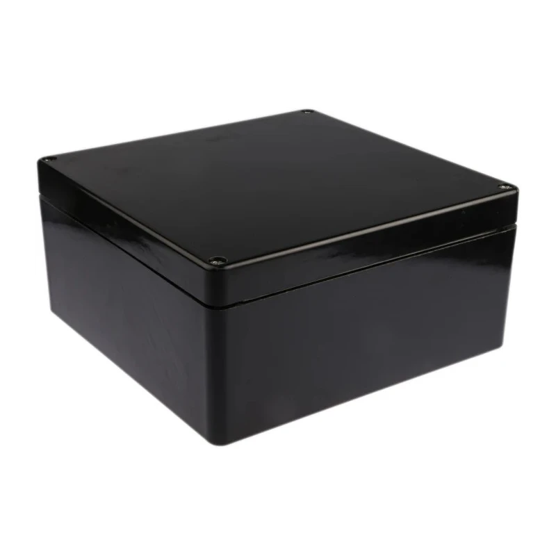 RS PRO Black Fibreglass Reinforced Polyester Junction Box IP66 IECEx ATEX 255 mm x 250 mm x 120 mm 144-4458
