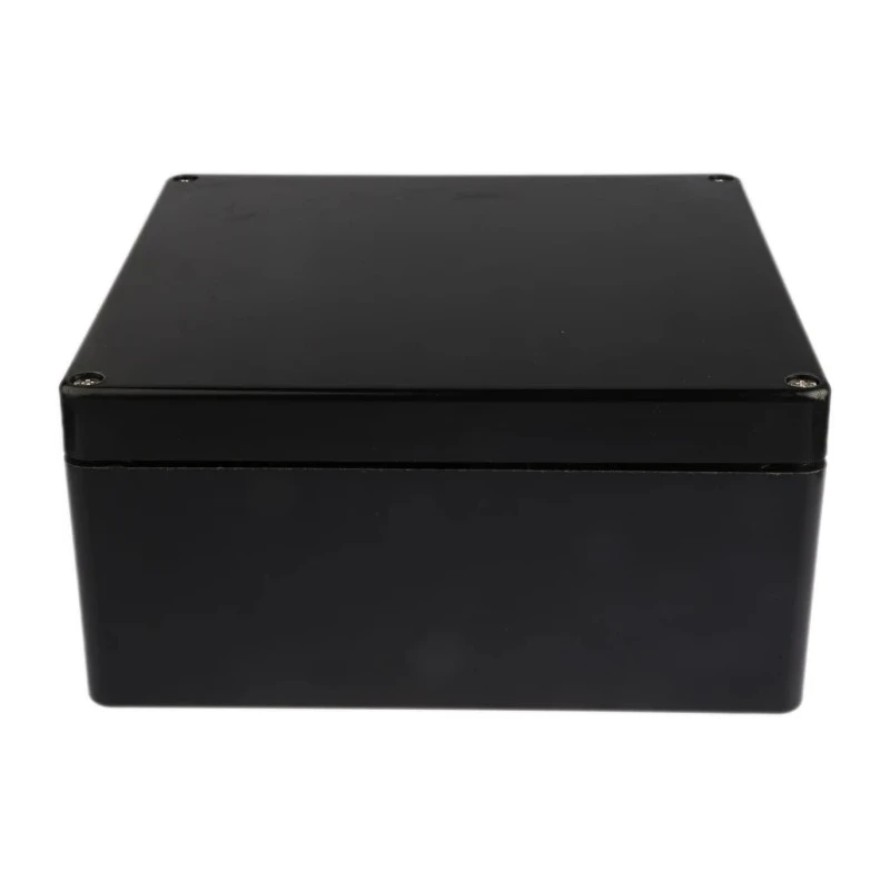 RS PRO Black Fibreglass Reinforced Polyester Junction Box IP66 IECEx ATEX 255 mm x 250 mm x 120 mm 144-4458
