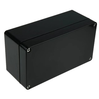 RS PRO Black Fibreglass Reinforced Polyester Junction Box, IP66, IECEx, ATEX, 220 mm x 120 mm x 90 mm 144-4457