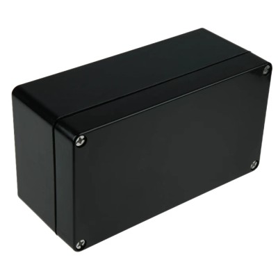 RS PRO Black Fibreglass Reinforced Polyester Junction Box, IP66, IECEx, ATEX, 220 mm x 120 mm x 90 mm 144-4457