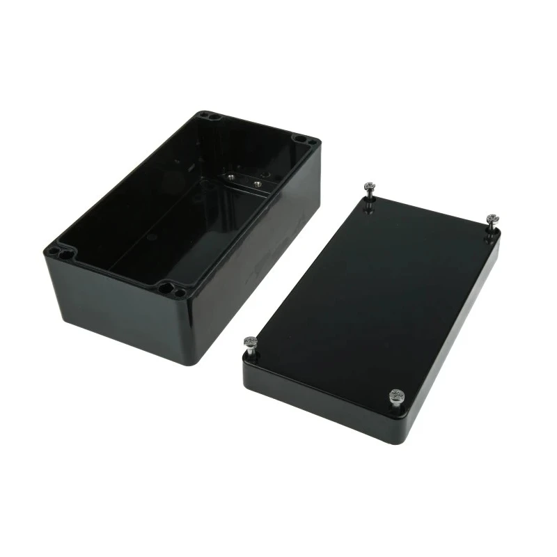 RS PRO Black Fibreglass Reinforced Polyester Junction Box, IP66, IECEx, ATEX, 220 mm x 120 mm x 90 mm 144-4457
