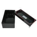 RS PRO Black Fibreglass Reinforced Polyester Junction Box, IP66, IECEx, ATEX, 220 mm x 120 mm x 90 mm 144-4457