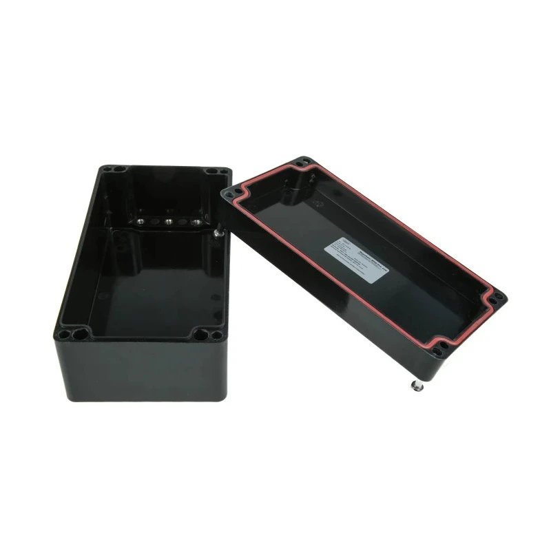 RS PRO Black Fibreglass Reinforced Polyester Junction Box, IP66, IECEx, ATEX, 220 mm x 120 mm x 90 mm 144-4457