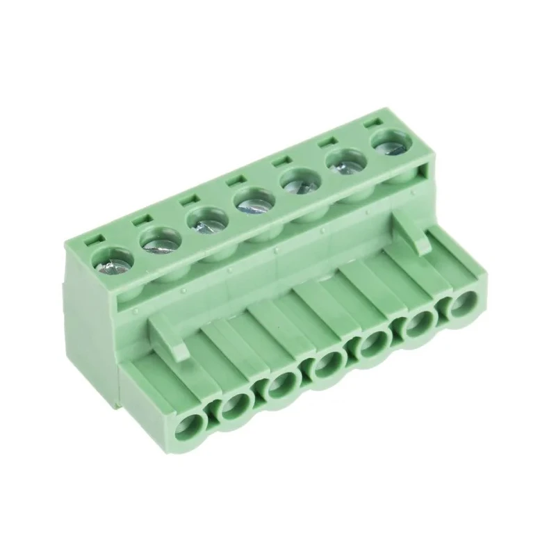 RS PRO Pluggable Terminal Block, 7-Contact, 5.08 mm Pitch, 1 Row, Green Nylon Housing, Screw Connection, 450V, 15A 144-4279