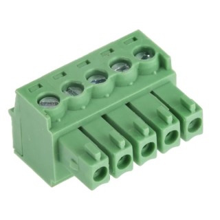 RS PRO Pluggable Terminal Block, 5-Contact, 3.5 mm Pitch, 1 Row, 10A, Polyamide 66 Housing, 300V, Screw Connection 144-4313