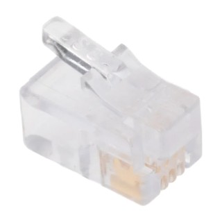 Bel-Stewart RJ22 Modular Jack Ethernet Connector Male Cable Unshielded Straight 1 Port 4 Way 