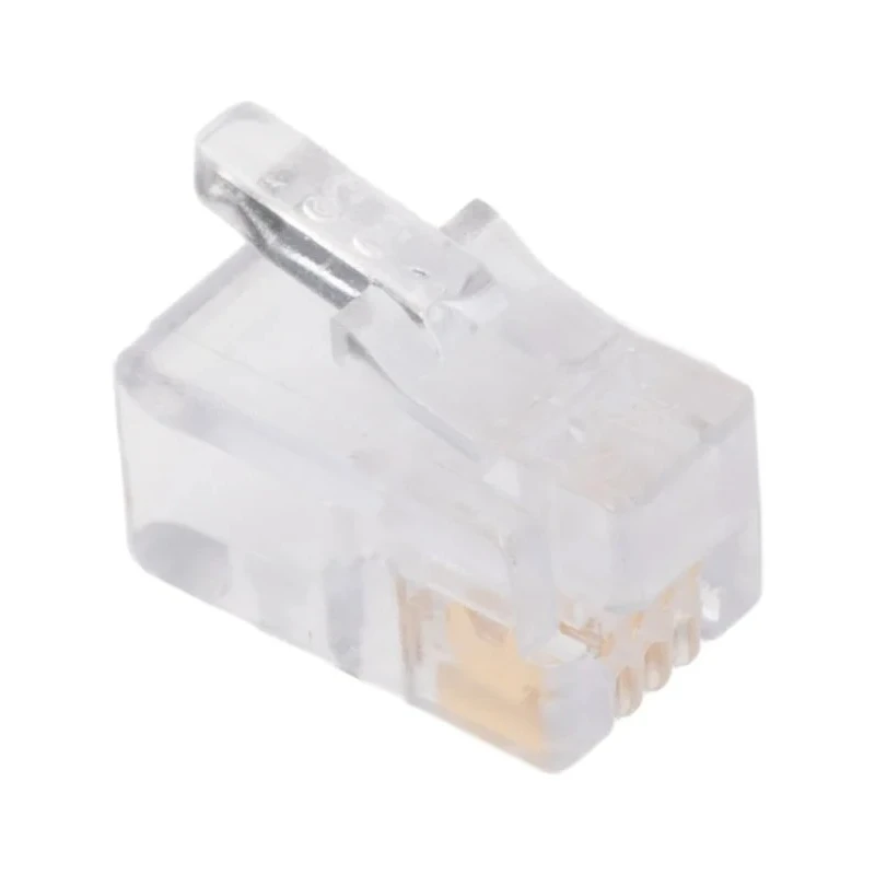 Bel-Stewart RJ22 Modular Jack Ethernet Connector Male Cable Unshielded Straight 1 Port 4 Way 