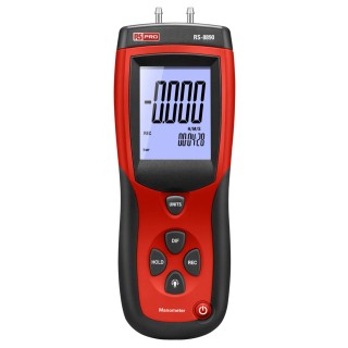 RS PRO Dual Pressure Manometer with 2 Pressure Ports, Max Pressure Measurement 0.137 bar RS-8890