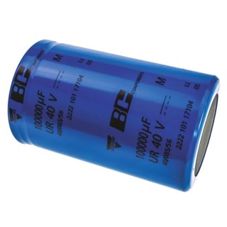 Vishay Aluminium Electrolytic Capacitor 0.1 F 40V DC Cylindrical Can Screw Termination MAL210117104E3