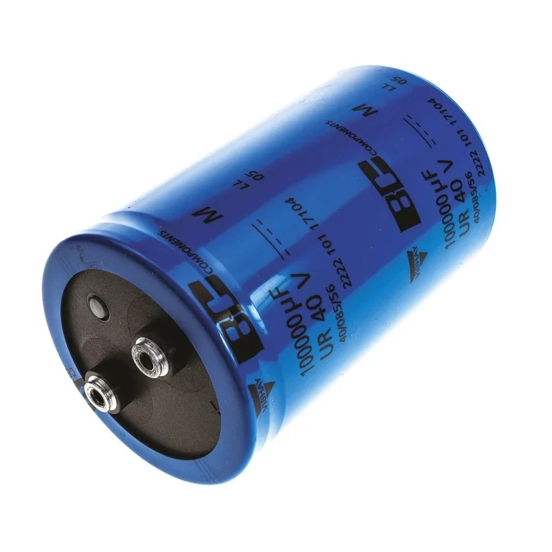 Vishay Aluminium Electrolytic Capacitor 0.1 F 40V DC Cylindrical Can Screw Termination MAL210117104E3