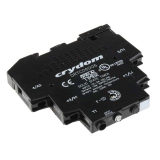 Crydom OneDR Series DIN Rail Timer Relay, 2-Contact, 48 V dc 12V ac, 24 V ac, 0.1 s to 100 h, 1-Function, SPST DRTC06D06
