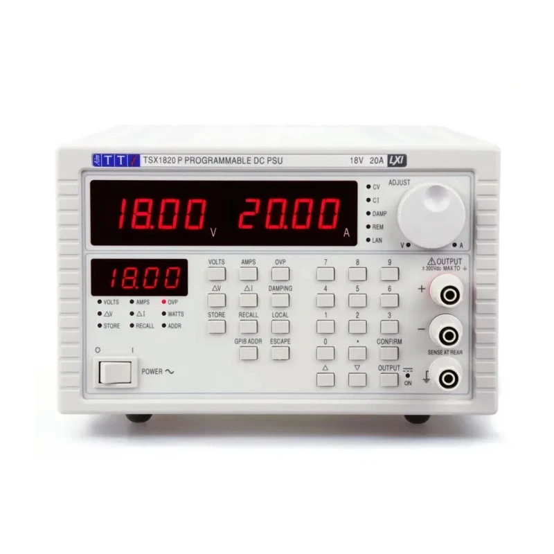 Aim-TTi Digital Bench Power Supply, 1 Output, 0 V AC to 18 V, 360 W Power, 20 A Max TSX1820P Lxi