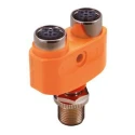 ifm electronic Circular Connector Adapter M12 Female to M12 Female 60V 4A Nickel Plated Gold Contacts EBC116