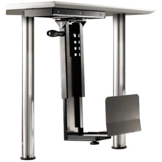 RS PRO PC Holder CPU Holder Adjustable Height 390-540mm Maximum Load 30kg Black 144-5959
