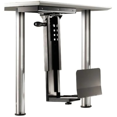 RS PRO PC Holder CPU Holder Adjustable Height 390-540mm Maximum Load 30kg Black 144-5959