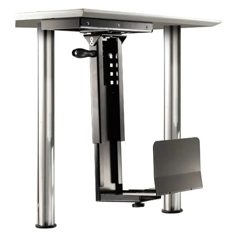RS PRO PC Holder CPU Holder Adjustable Height 390-540mm Maximum Load 30kg Black 144-5959