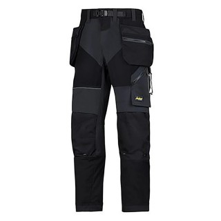 Snickers 6902 Flexiwork Men's Work Trouser Black Ripstop Material 33 in Waist 30in Leg 69020404096