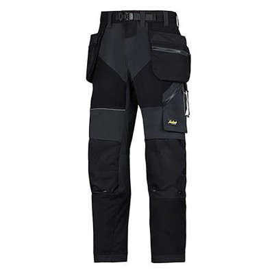 Snickers 6902 Flexiwork Men's Work Trouser Black Ripstop Material 33 in Waist 30in Leg 69020404096