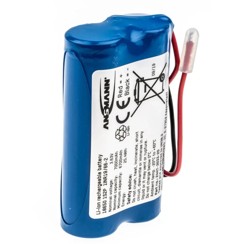 Ansmann 3.635 V Lithium-ion Rechargeable Battery Pack 7 Ah 2 Cells Wire Termination 2447-3033-20-520
