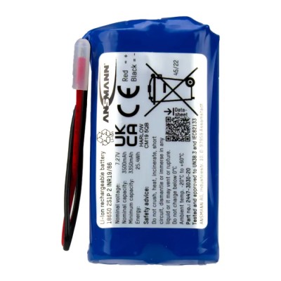 Ansmann 7.27 V Lithium-ion Rechargeable Battery Pack 3.5 Ah 2447-3030-20-520