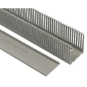 HellermannTyton Grey Wide Slot Cable Trunking, x D100mm x L2m, Polyvinyl Chloride, Self-Extinguishing, Series HTWD-PN W80mm