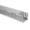 HellermannTyton Cable Trunking Wide Slot Grey 40mm Width x 100mm Depth x 2m Length Polyvinyl Chloride W40mm