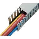 HellermannTyton HTWD-PW Grey Wide Slot Cable Trunking W80mm x D80mm x L2m Polyvinyl Chloride Germany HTWD-PW