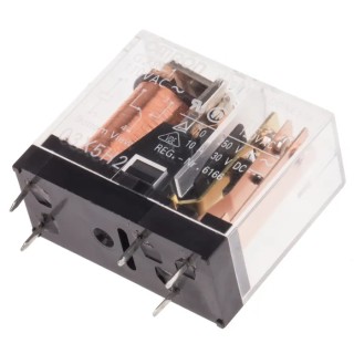 Omron Power Relay PCB Mount SPDT, 110V AC Coil, 10A Switching Current, Silver Alloy Contacts G2R-1 AC110