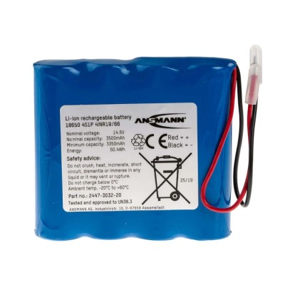 Ansmann 14.54 V Lithium-ion Rechargeable Battery Pack 3.5 Ah 2447-3032-20-520