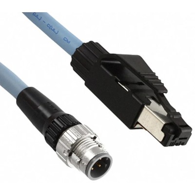 Omron Cat5e Shielded Screened Polyurethane Jacket Ethernet Cable 8 Core 10 m XS5W-T421-JMC-K