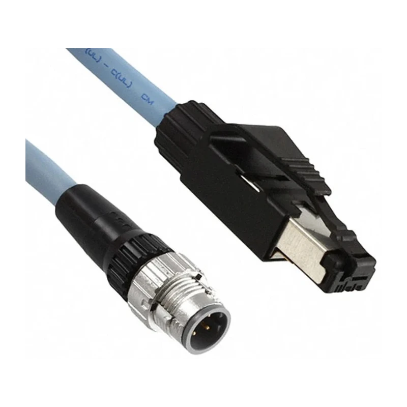 Omron Cat5e Industrial Ethernet Cable, Shielded Screened, Black Polyurethane Jacket, 5 m Length XS5W-T422-GMC-K