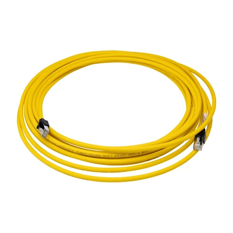 Omron XS6W Cat6a Shielded Ethernet Cable, Yellow Jacket, 10 m, Low Smoke Zero Halogen XS6W-6LSZH8SS1000CM-Y