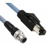 Omron Cat5e Shielded Screened Industrial Ethernet Cable, Black Polyurethane Jacket, 3 m XS5W-T421-EMC-K
