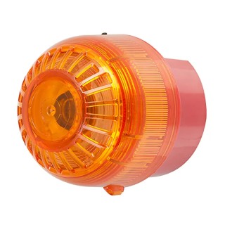 Moflash Amber LED Sounder-Beacon Combination Wall Mount, 105dB, 32 Tones, IP66, 28V IS-SB-02-01