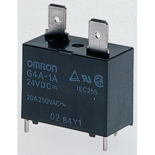 Omron DIN Rail Power Relay 5V DC Coil 20A Switching Current SPST G4A-1A-E DC5