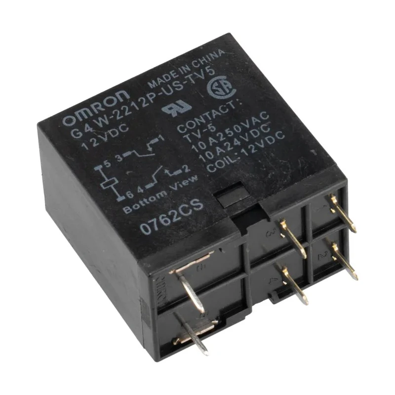 Omron PCB Power Relay 12V DC Coil 10A Switching Current DPST G4W-2212P-US-TV5 DC12