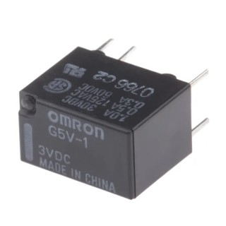 Omron PCB Signal Relay, 3V dc Coil, 1A Switching Current, DPDT Contact Configuration G5V-1 3DC