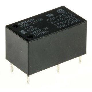 Omron Subminiature PCB Power Relay 5V dc Coil 5A Switching Current DPST G6B-2114P-US DC5