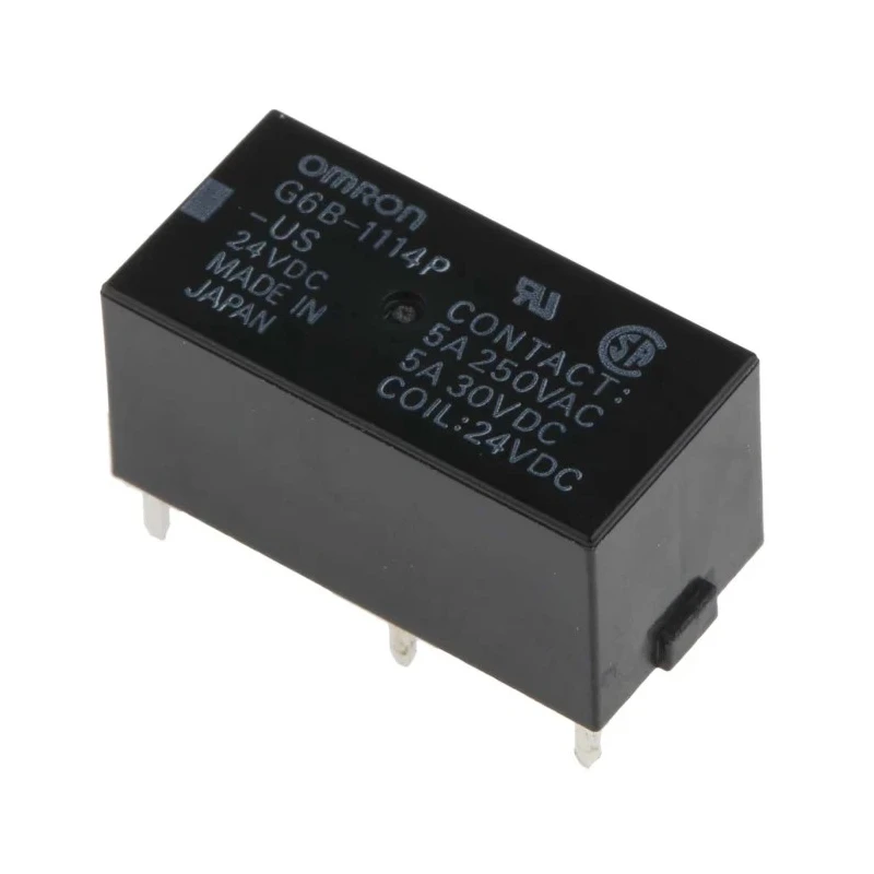 Omron PCB Power Relay 24V DC Coil 5A Switching Current SPST G6B-1114P-US 24DC