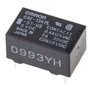 Omron PCB Power Relay 5V dc Coil 3A Switching Current SPDT G6E-134PL-ST-US DC5