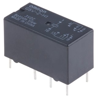 Omron PCB Signal Relay 3V DC Coil, 1A Switching Current, DPDT Contact Configuration G5V-2-H1 3DC