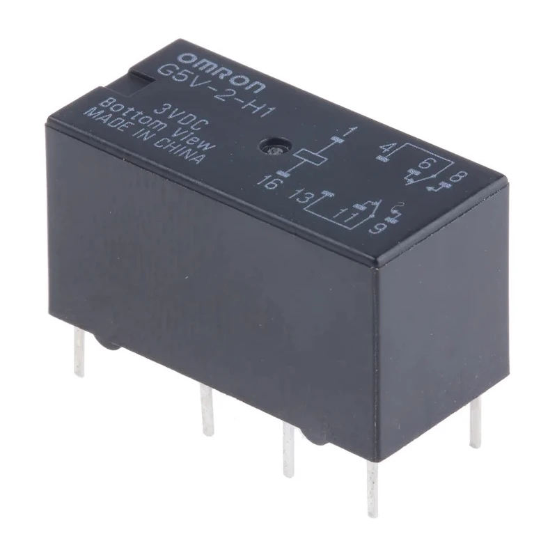 Omron PCB Signal Relay 3V DC Coil, 1A Switching Current, DPDT Contact Configuration G5V-2-H1 3DC