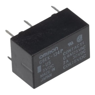 Omron PCB Signal Relay 5V dc Coil 3A SPDT Contact Configuration Series G6E G6EK-134P-US 5DC