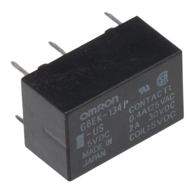 Omron PCB Signal Relay 5V dc Coil 3A SPDT Contact Configuration Series G6E G6EK-134P-US 5DC